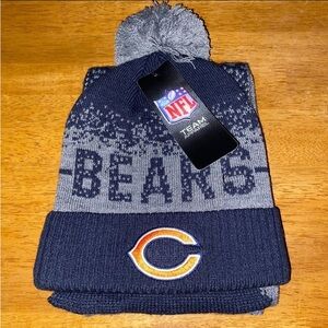Men’s Chicago Bears NFL Beanie And Scarf One Size Fits Most. NWT.